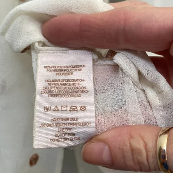 ❗️SOLD❗️Free People Sheer Blouse Size XS - Picture 4 of 5